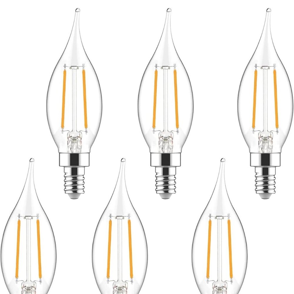 E12 Candelabra Bulb 40 Watt Equivalent, LED Chandelier Light Bulbs Dimmable 2700